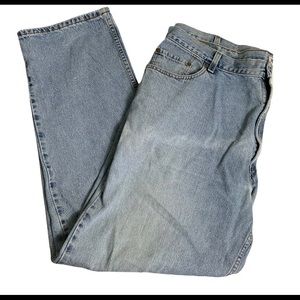 Levi's 550 Denim Jeans Men 44x34 Straight Relaxed Light Blue